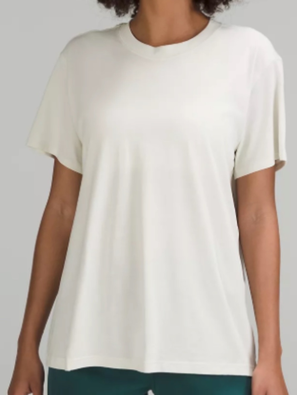 Lululemon All Yours Cotton T-Shirt, Bone, Size 6